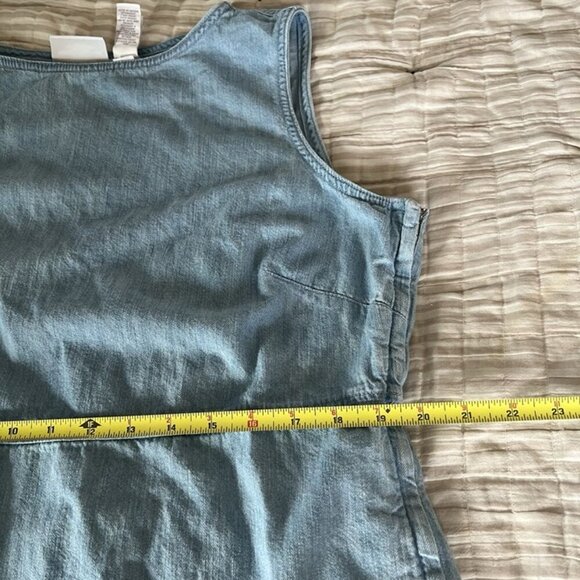 Vintage Liz Claiborne Denim Jumper Dress sz 16 Embroidery Cottage 90s Retro 80s - Picture 7 of 8